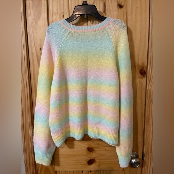 BB Dakota by Steve Madden size XL acrylic/poly/wool blend pastel striped sweater - Picture 8 of 8